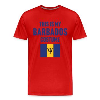 C’est mon costume de la Barbade - T-shirt bio Premium Homme - rouge - Devant - Damien (186cm)