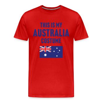 C’est mon costume d’Australie - T-shirt bio Premium Homme - rouge - Devant - Damien (186cm)