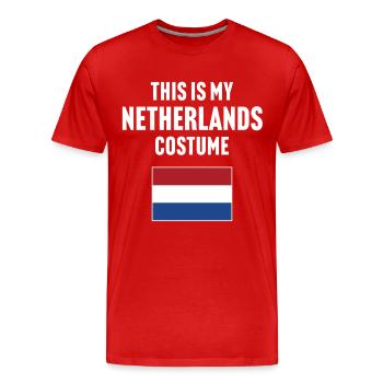 Ce costume de mes Pays-Bas - T-shirt bio Premium Homme - rouge - Devant - Damien (186cm)