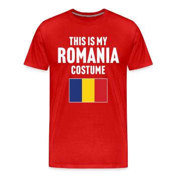 C’est mon costume de Roumanie - T-shirt bio Premium Homme - rouge - Devant - Damien (186cm)