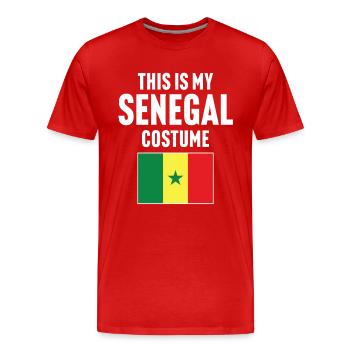 C’est mon costume du Sénégal - T-shirt bio Premium Homme - rouge - Devant - Damien (186cm)