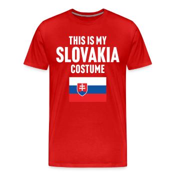 C’est mon costume de Slovaquie - T-shirt bio Premium Homme - rouge - Devant - Damien (186cm)