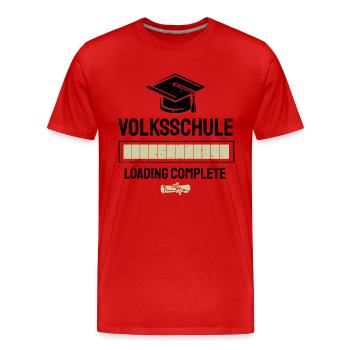 Volksschule Geschafft Absolvent Abgänger - Männer Premium Bio T-Shirt - Rot - Vorne - Damien (186cm)