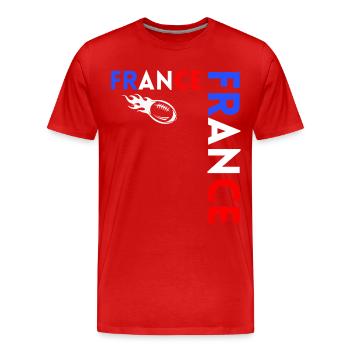 Rugby Player Fan Rugby Supporter Rugby France - Men's Premium Organic T-Shirt - red - Front - Damien (186cm)