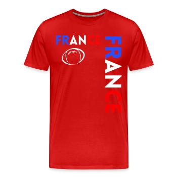 Rugby Player Fan Rugby Supporter Rugby France - Men's Premium Organic T-Shirt - red - Front - Damien (186cm)