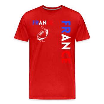 Rugby Player Fan Rugby Supporter Rugby France - Men's Premium Organic T-Shirt - red - Front - Damien (186cm)