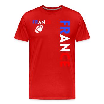 Rugby Player Fan Rugby Supporter Rugby France - Men's Premium Organic T-Shirt - red - Front - Damien (186cm)