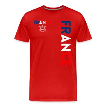 Rugby Player Fan Rugby Supporter Rugby France - Men's Premium Organic T-Shirt - red - Front - Damien (186cm)