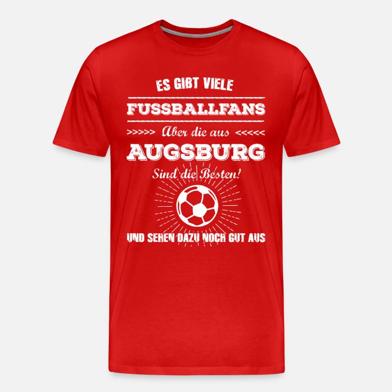 Augsburg - Männer Premium Bio T-Shirt - Rot