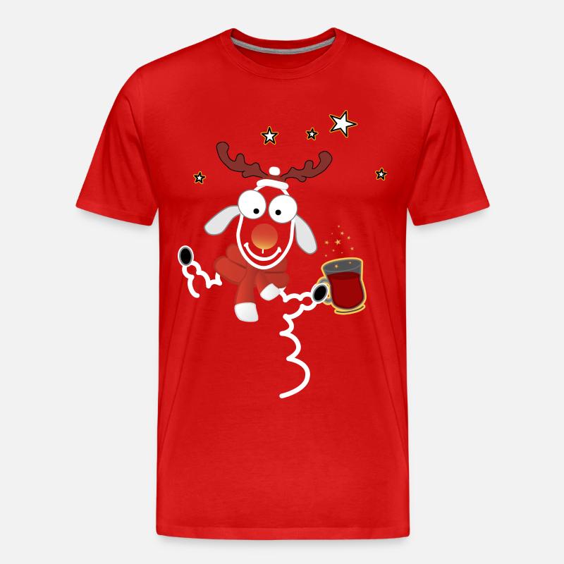 Glühwein - Männer Premium Bio T-Shirt - Rot