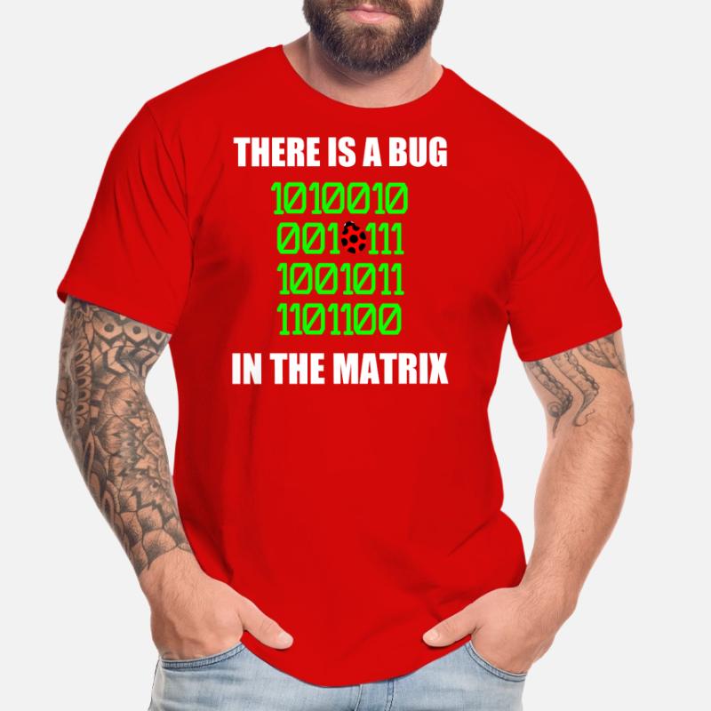 There is a bug in matrix ladybug pun, binary Men's Premium Organic T-Shirt