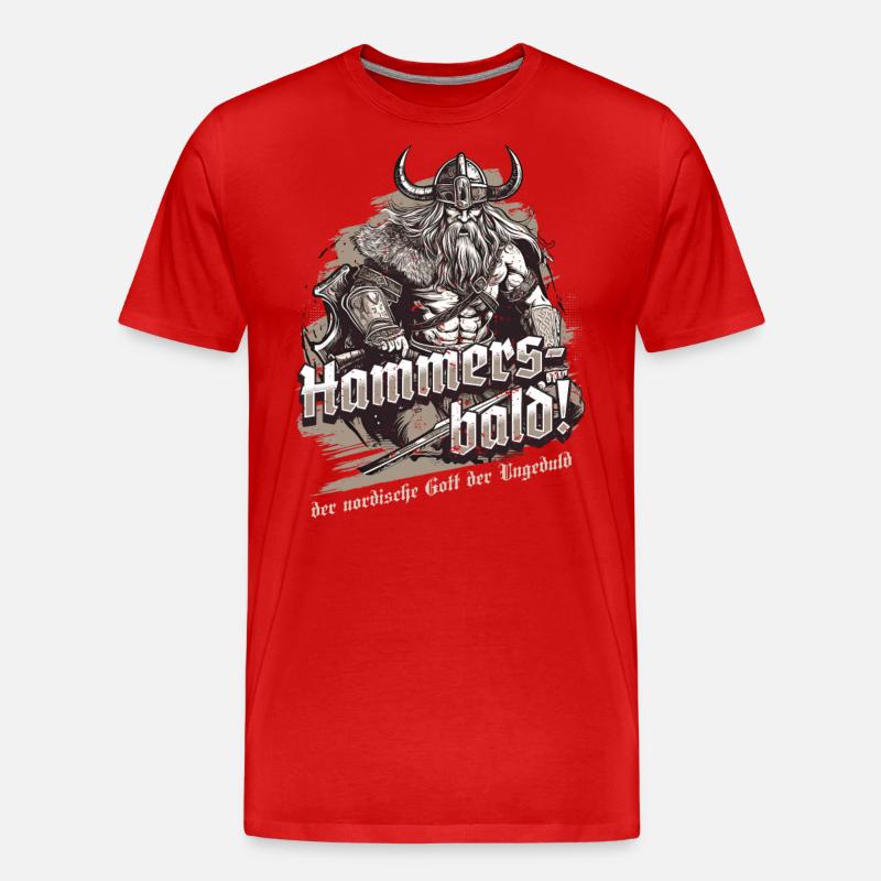 Hammersbald - Männer Premium Bio T-Shirt - Rot