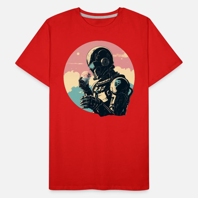 Roboter mit Eis Männer Premium Bio T-Shirt