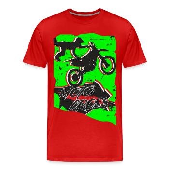 Motocross Stunt - Männer Premium Bio T-Shirt - Rot - Vorne - Damien (186cm)