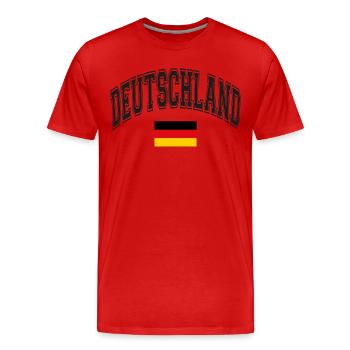 Deutschland - Männer Premium Bio T-Shirt - Rot - Vorne - Damien (186cm)