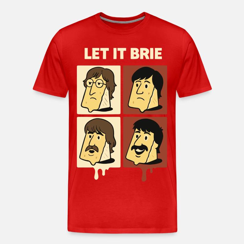 Let It Brie Cheese Quartett - Männer Premium Bio T-Shirt - Rot
