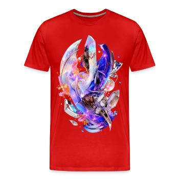 Monolithe de cristal opalin - T-shirt bio Premium Homme - rouge - Devant - Damien (186cm)