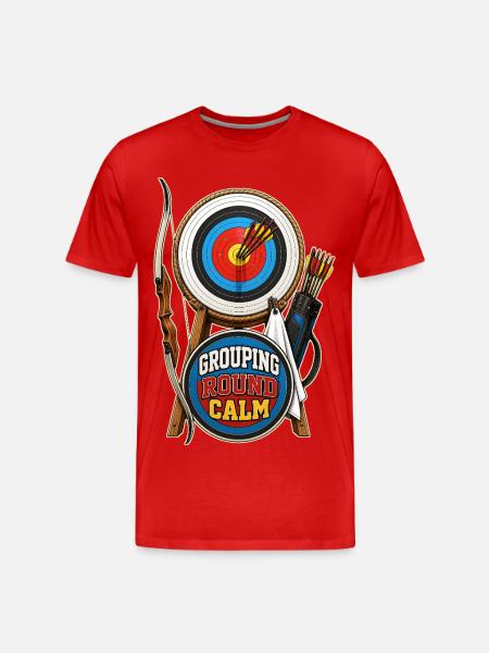 GROUPING ROUND CALM - Men's Premium Organic T-Shirt - red