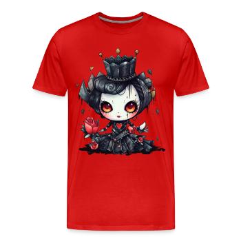 Gothic Vampire Queen - Men's Premium Organic T-Shirt - red - Front - Damien (186cm)