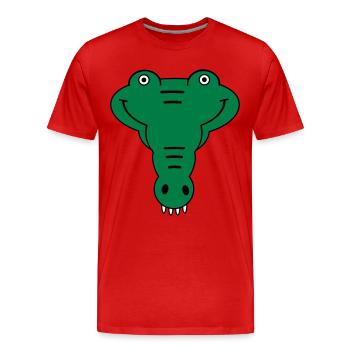 Alligator - Männer Premium Bio T-Shirt - Rot - Vorne - Damien (186cm)