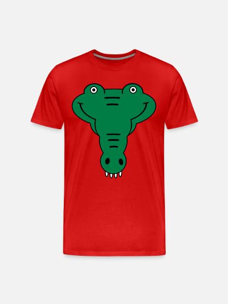 alligator - Men's Premium Organic T-Shirt - red
