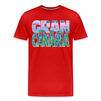 Gran Canaria - Männer Premium Bio T-Shirt - Rot - Vorne - Damien (186cm)