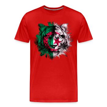 Algerien - Männer Premium Bio T-Shirt - Rot - Vorne - Damien (186cm)