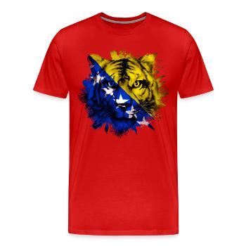 Bosnien und Herzegowina - Männer Premium Bio T-Shirt - Rot - Vorne - Damien (186cm)