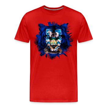 Falkland (Îles) - T-shirt bio Premium Homme - rouge - Devant - Damien (186cm)