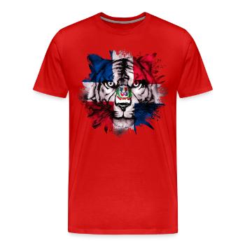 Dominican Republic - Men's Premium Organic T-Shirt - red - Front - Damien (186cm)