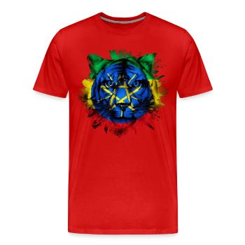 Ethiopia - Men's Premium Organic T-Shirt - red - Front - Damien (186cm)
