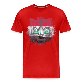 Irak - T-shirt bio Premium Homme - rouge - Devant - Damien (186cm)