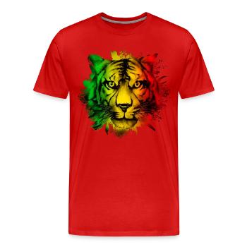 Mali - Men's Premium Organic T-Shirt - red - Front - Damien (186cm)