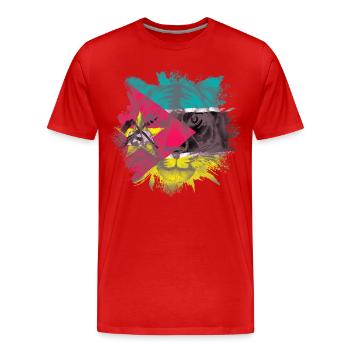Mozambique - Men's Premium Organic T-Shirt - red - Front - Damien (186cm)