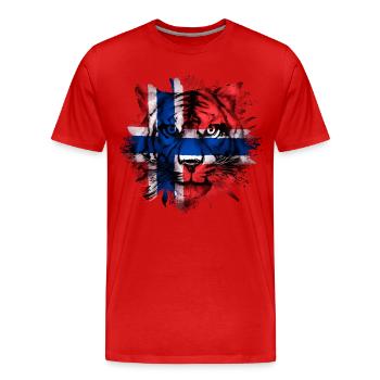 Norwegen - Männer Premium Bio T-Shirt - Rot - Vorne - Damien (186cm)