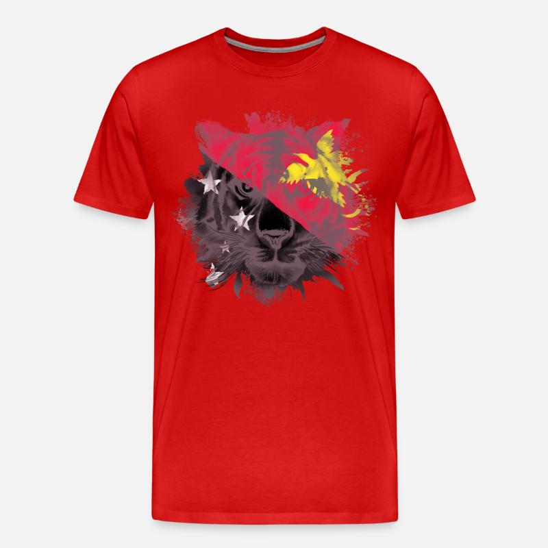 Papua-Neuguinea - Männer Premium Bio T-Shirt - Rot
