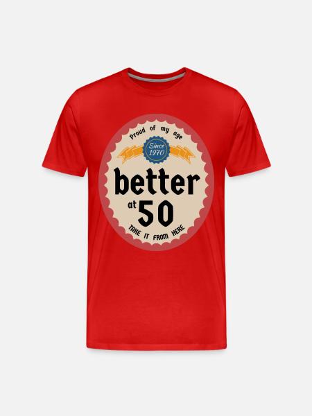 Better at 50 - Men's Premium Organic T-Shirt - red