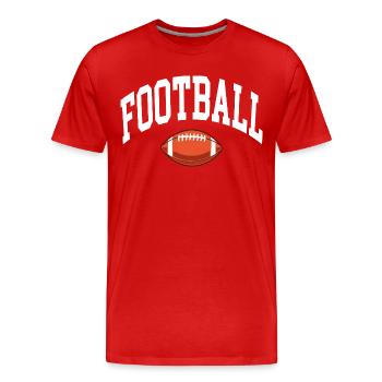 Football - Männer Premium Bio T-Shirt - Rot - Vorne - Damien (186cm)