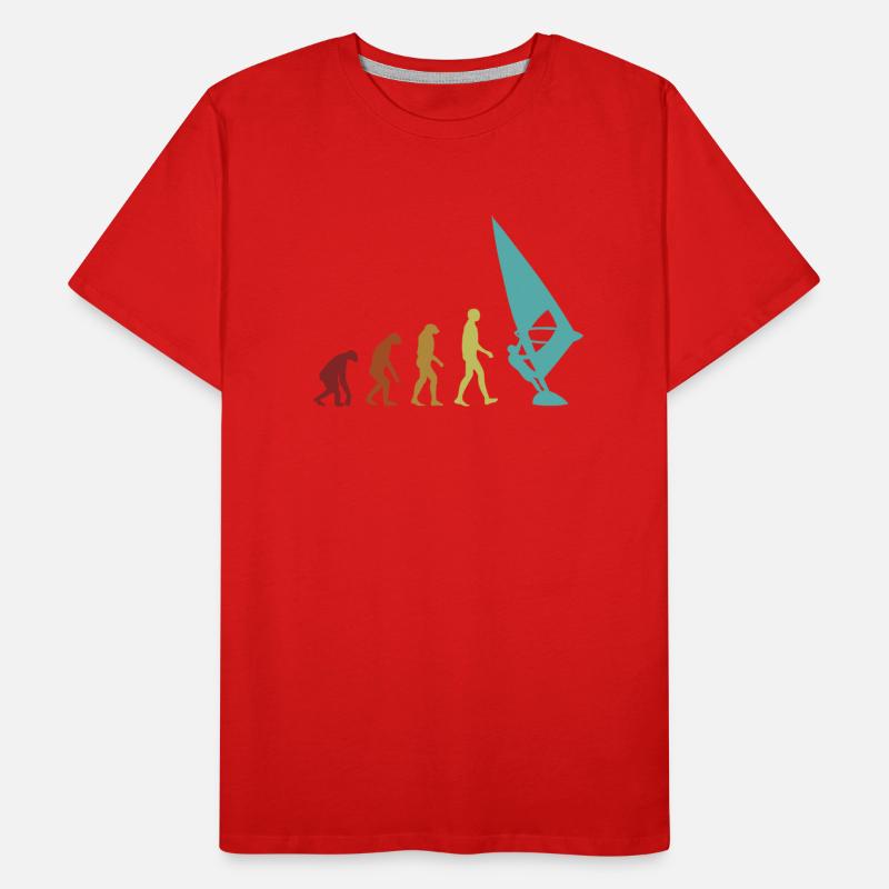 Windsurfen Evolution Surfer Water Sports Men's Premium Organic T-Shirt