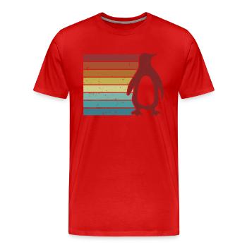 Seevogel Königspinguin Kaiserpinguin Pinguin - Männer Premium Bio T-Shirt - Rot - Vorne - Damien (186cm)
