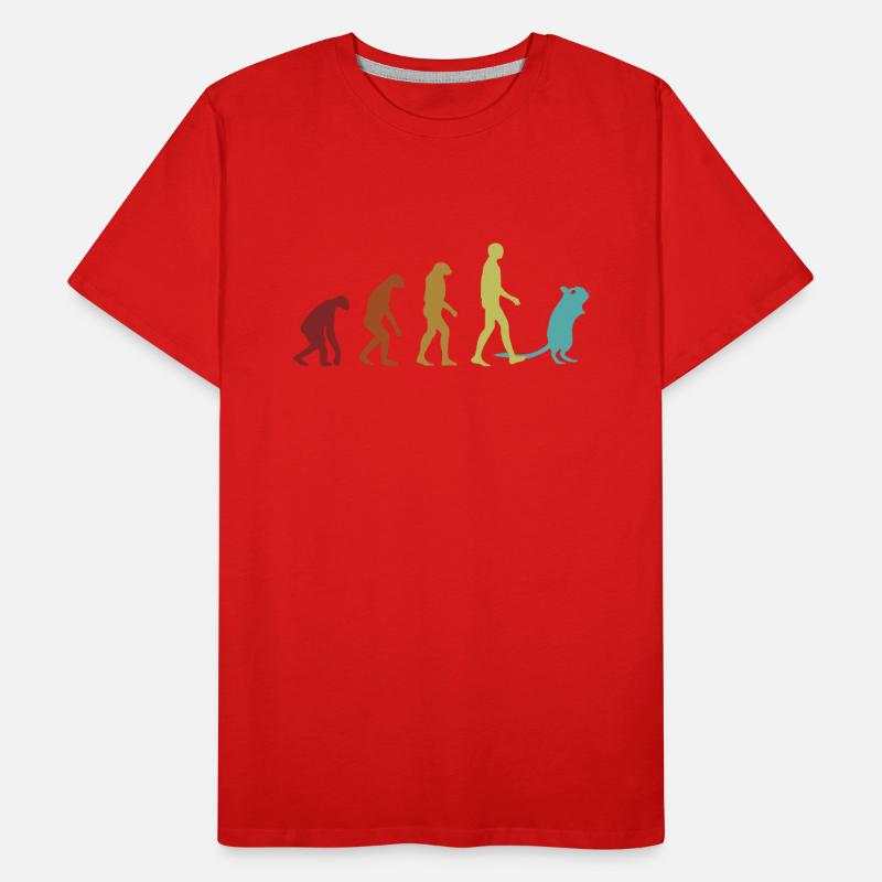 Degu Evolution Rongeur Rat De Brousse Rat Commun T-shirt bio Premium Homme