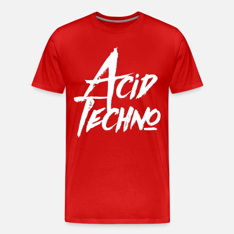 ACID TECHNO ACIDTECHNO - Männer Premium Bio T-Shirt - Rot