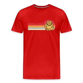 Chill Bro Pug Wauwau Vierbeiner Hundebesitzer - Männer Premium Bio T-Shirt - Rot - Vorne - Damien (186cm)