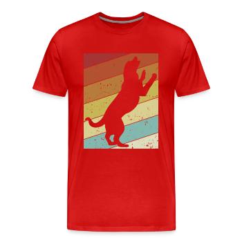 Vierbeiner Wauwau Rüde Hundebesitzer Hund - Männer Premium Bio T-Shirt - Rot - Vorne - Damien (186cm)