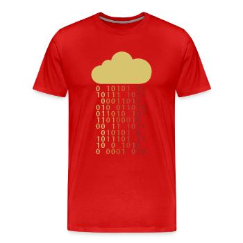 Cloud Bit Informaticien Admin Exploitation - T-shirt bio Premium Homme - rouge - Devant - Damien (186cm)