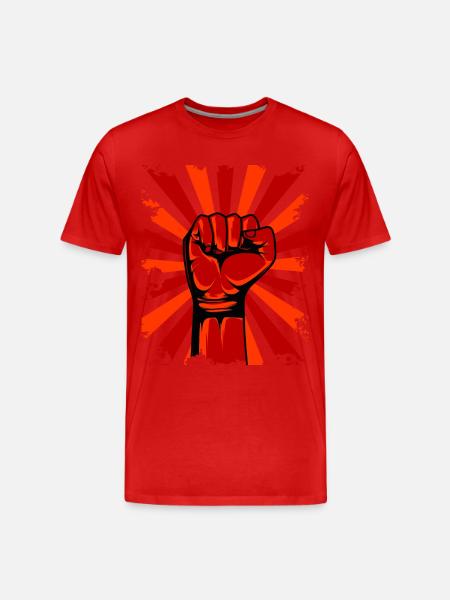 Faust Routes Solidarity Strength Resistance - Men's Premium Organic T-Shirt - red