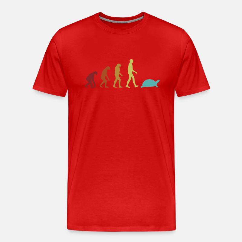 Turtle Evolution Wasserschildkröte Schildkröte - Männer Premium Bio T-Shirt - Rot