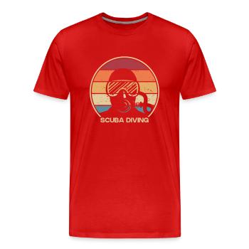 Scuba Diving Diving Mask Diving Fins Scuba - Men's Premium Organic T-Shirt - red - Front - Damien (186cm)