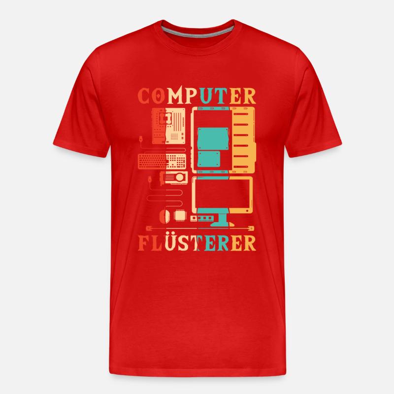 Computer Whisperer Computer Scientist Admin - Men's Premium Organic T-Shirt - red