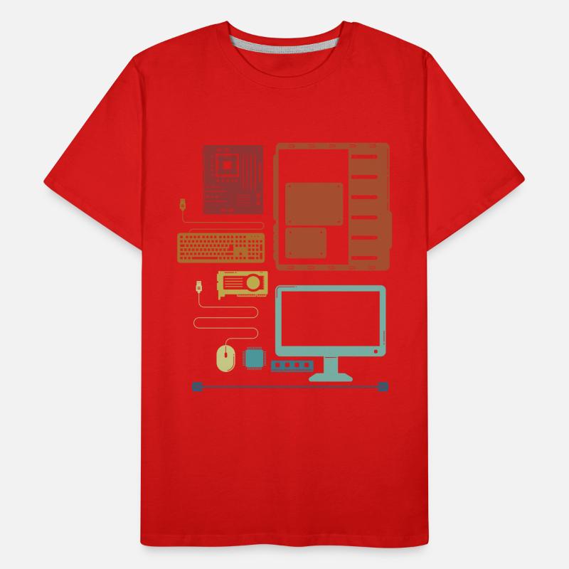 Retro Hardware Admin IT-Betrieb Informatiker Männer Premium Bio T-Shirt
